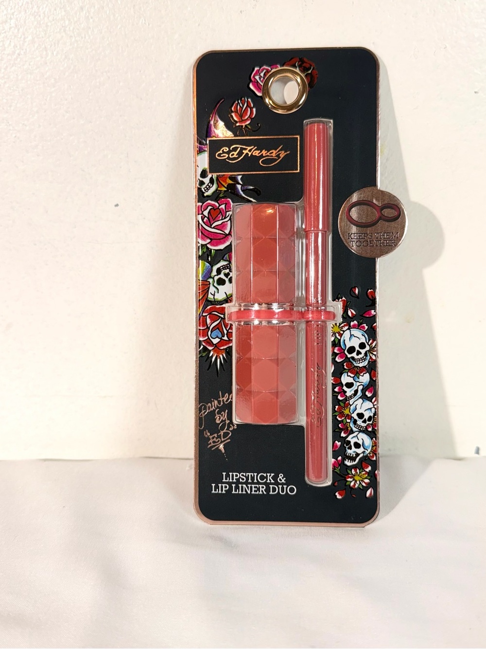 Ed Hardy Lipstick & Lip Liner Duo - Coral Peach